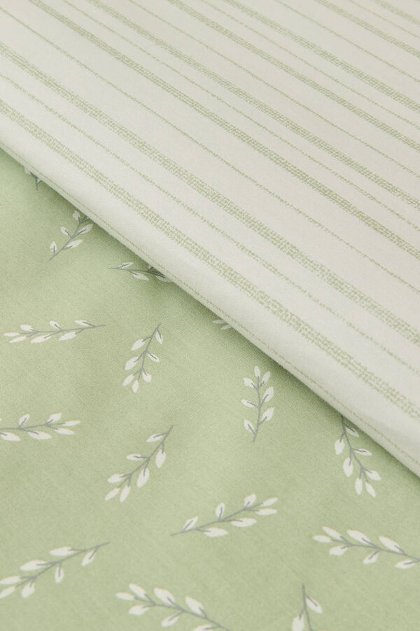 Womensecret Leaf print cotton duvet cover Kaki