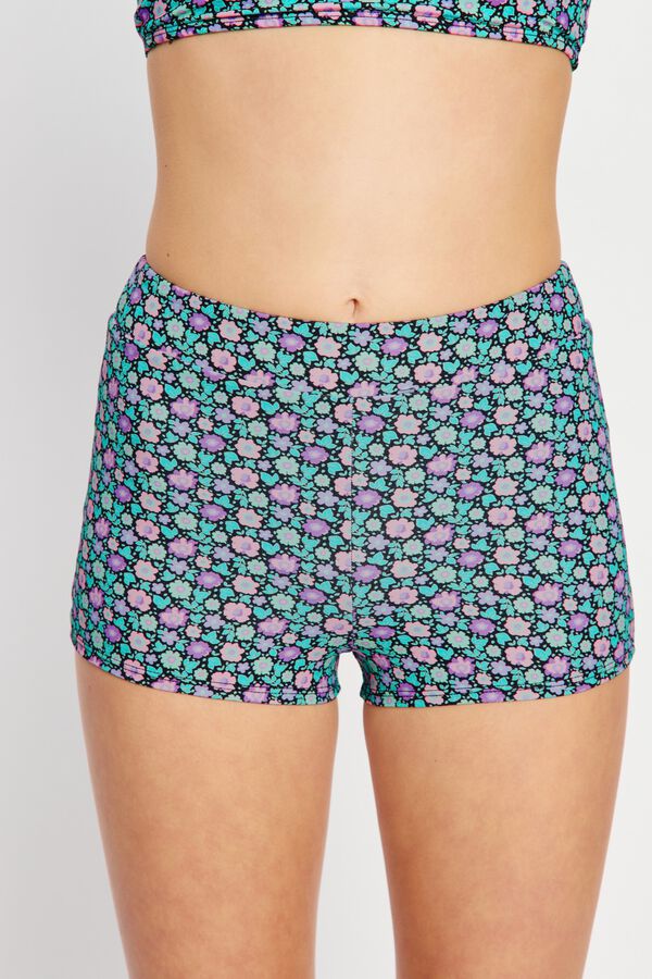 Modibodi Teen menstrual swimwear shorts Super Flow blue