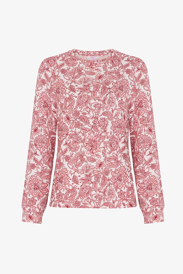Penti Floral Long Sleeve Pyjama T-Shirt pink