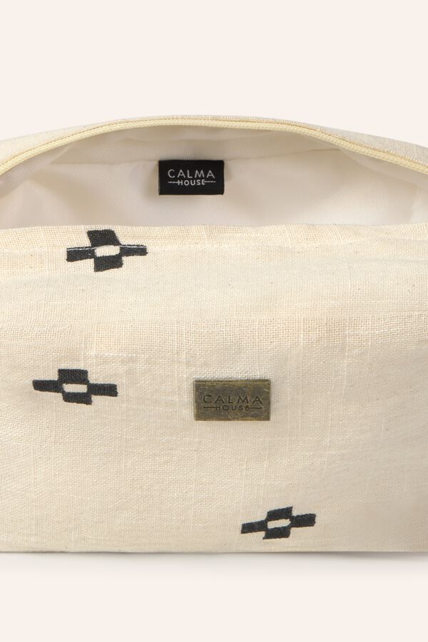 Calma House Ecru Kobe vanity case 20x15x10 printed