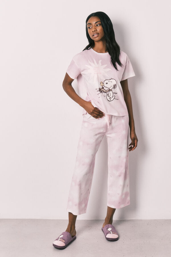 Women'secret Cotton capri pyjamas Snoopy pink