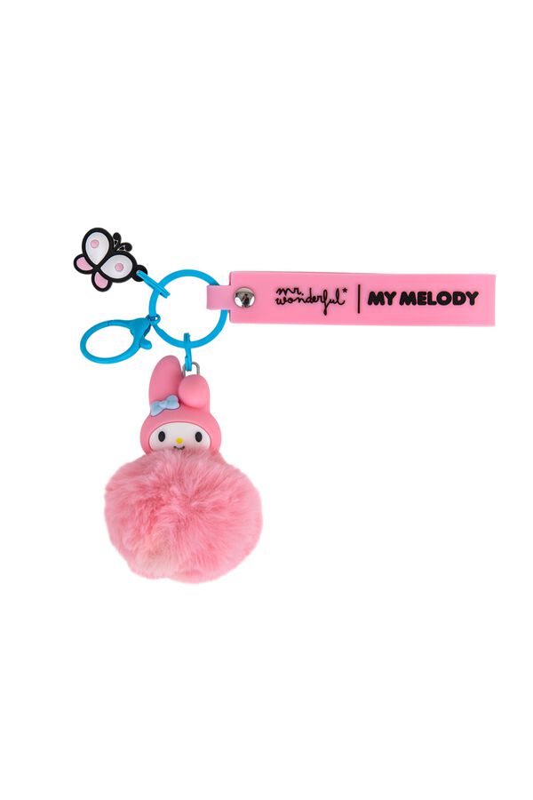 Mr. Wonderful My Melody pompom key ring printed