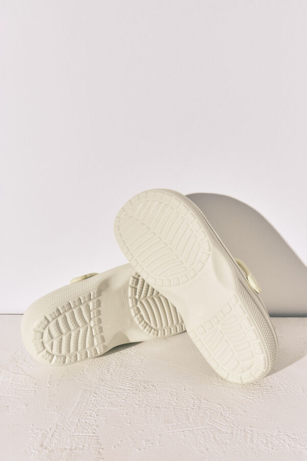 Women'secret Orange rubber clog slippers white