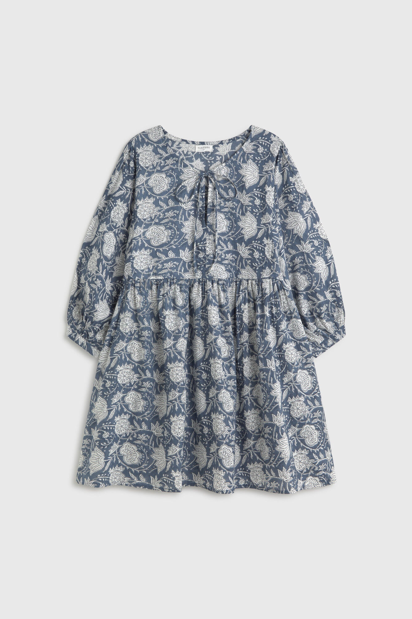 Textura T&uacute;nica algod&oacute;n estampada corta