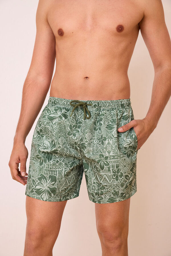 Promise Tropical Hawaii men's swimwear beige