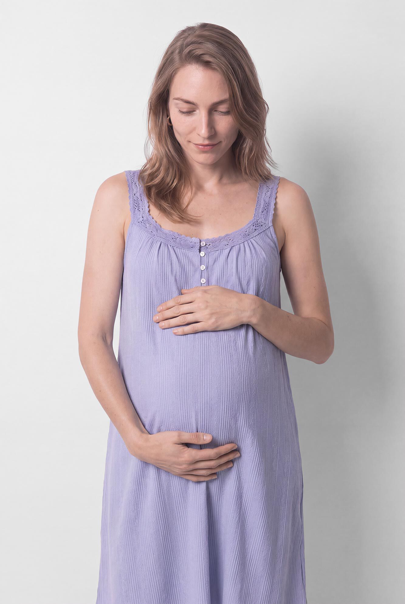 Women'secret Blue maternity lace strap nightgown