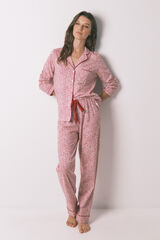 Women'secret Red floral cotton classic pyjamas  brown