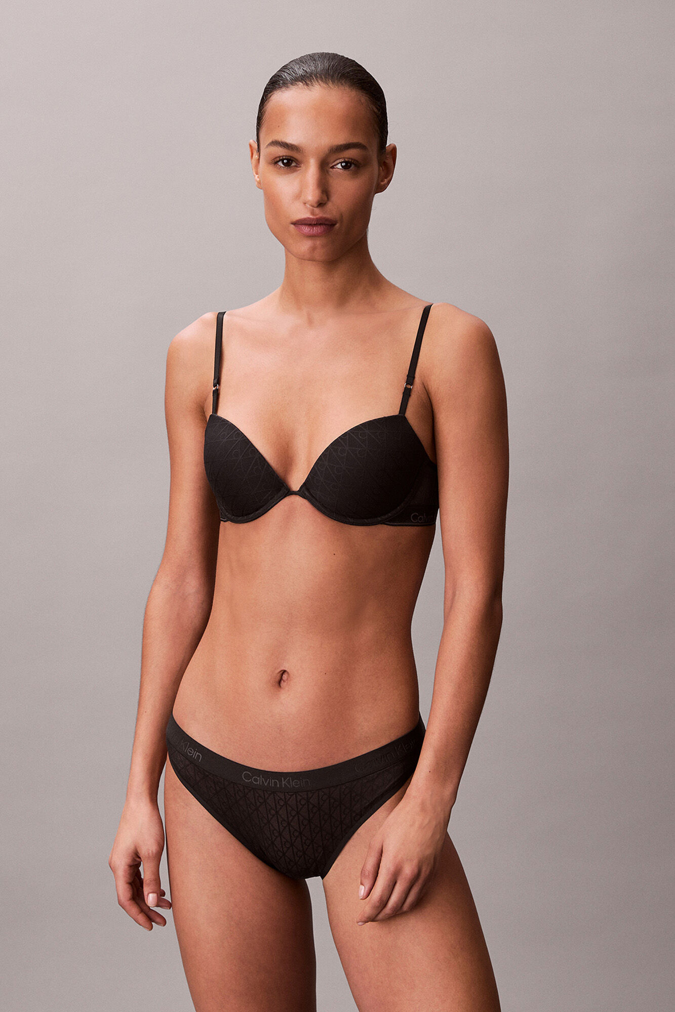 Calvin Klein Soutien push-up com aros estampado