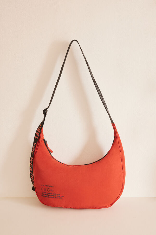 Womensecret Naranžasta vrećasta torba srednje veličine od najlona Narandžasta