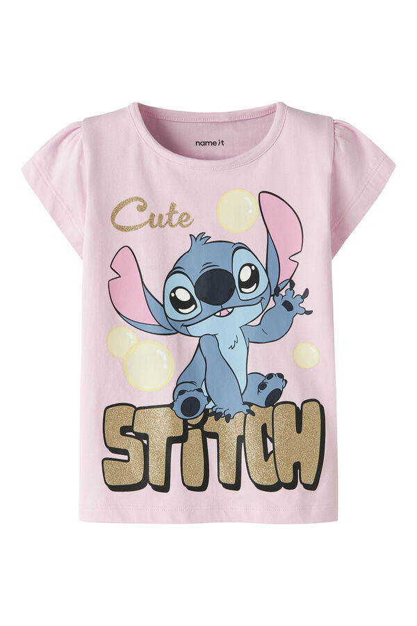 Name it Stitch girl's short sleeve T-shirt pink