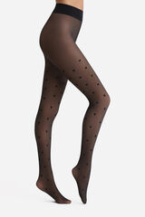 DIM Thermal tights with transparent polka-dots effect, 80 deniers mit Print