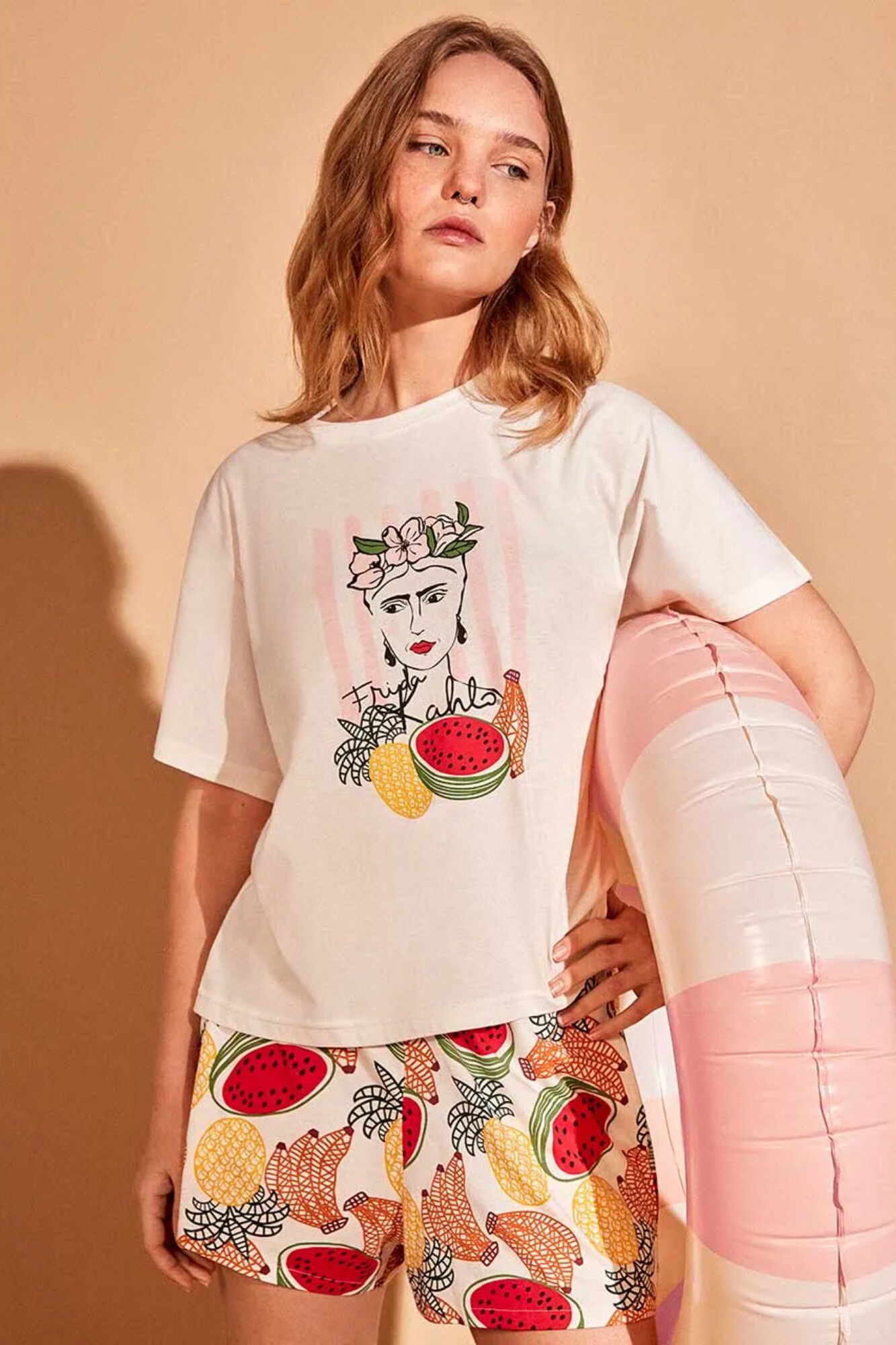 Gisela Pyjama mit Frida-Print