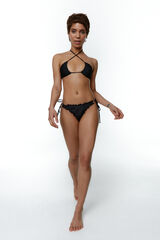Womensecret Bessie Black jacquard multiway bikini top noir