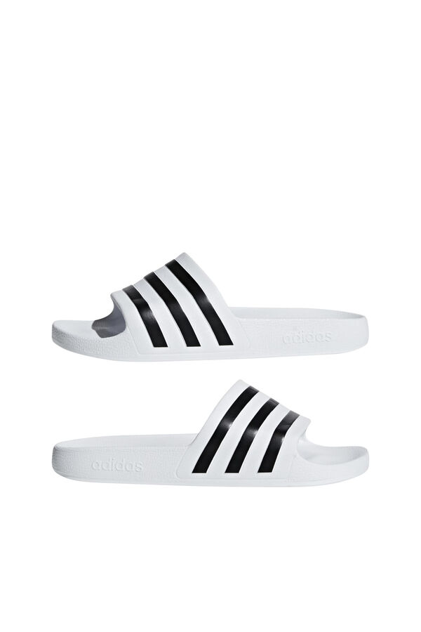 Adidas Adilette 3-stripe slide sandals white