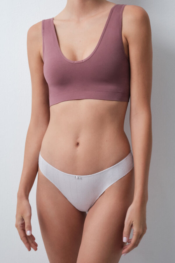 Women'secret Pack 7 tangas algod&oacute;n pointelle mix colores white