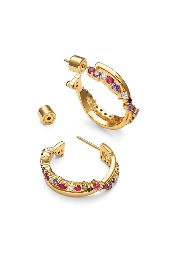 Singularu Aranyozott csillagos kereszt karika f&uuml;lbeval&oacute; r&aacute;vasalt mint&aacute;s