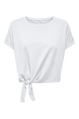 Womensecret Short-sleeved T-shirt with knot blanc