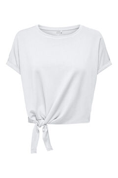 Womensecret Camiseta manga corta nudo blanco
