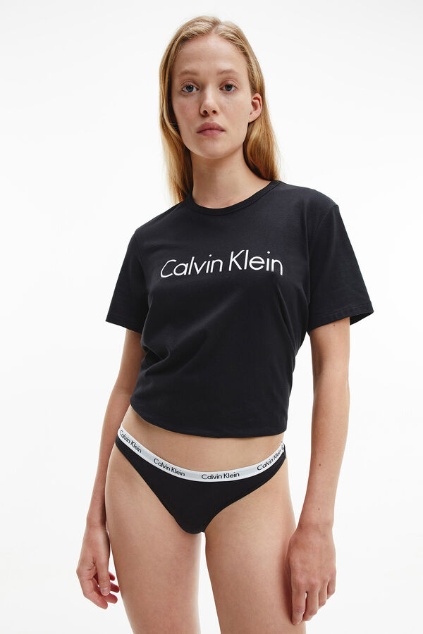 Womensecret Tangas de algodão com cós da Calvin Klein estampado