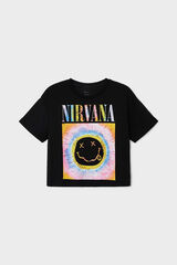 Womensecret T-shirt menina Nirvana preto