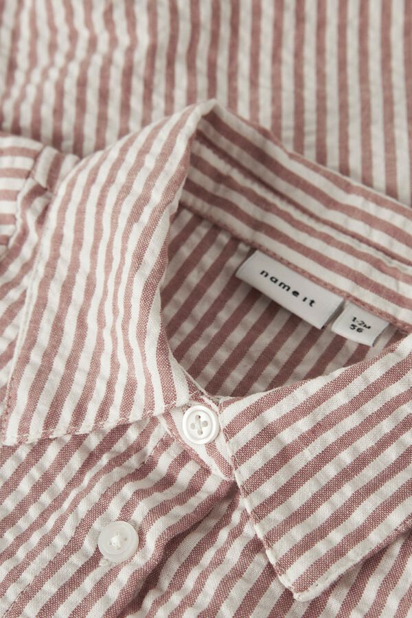 Name it Striped buttoned baby jumpsuit nude