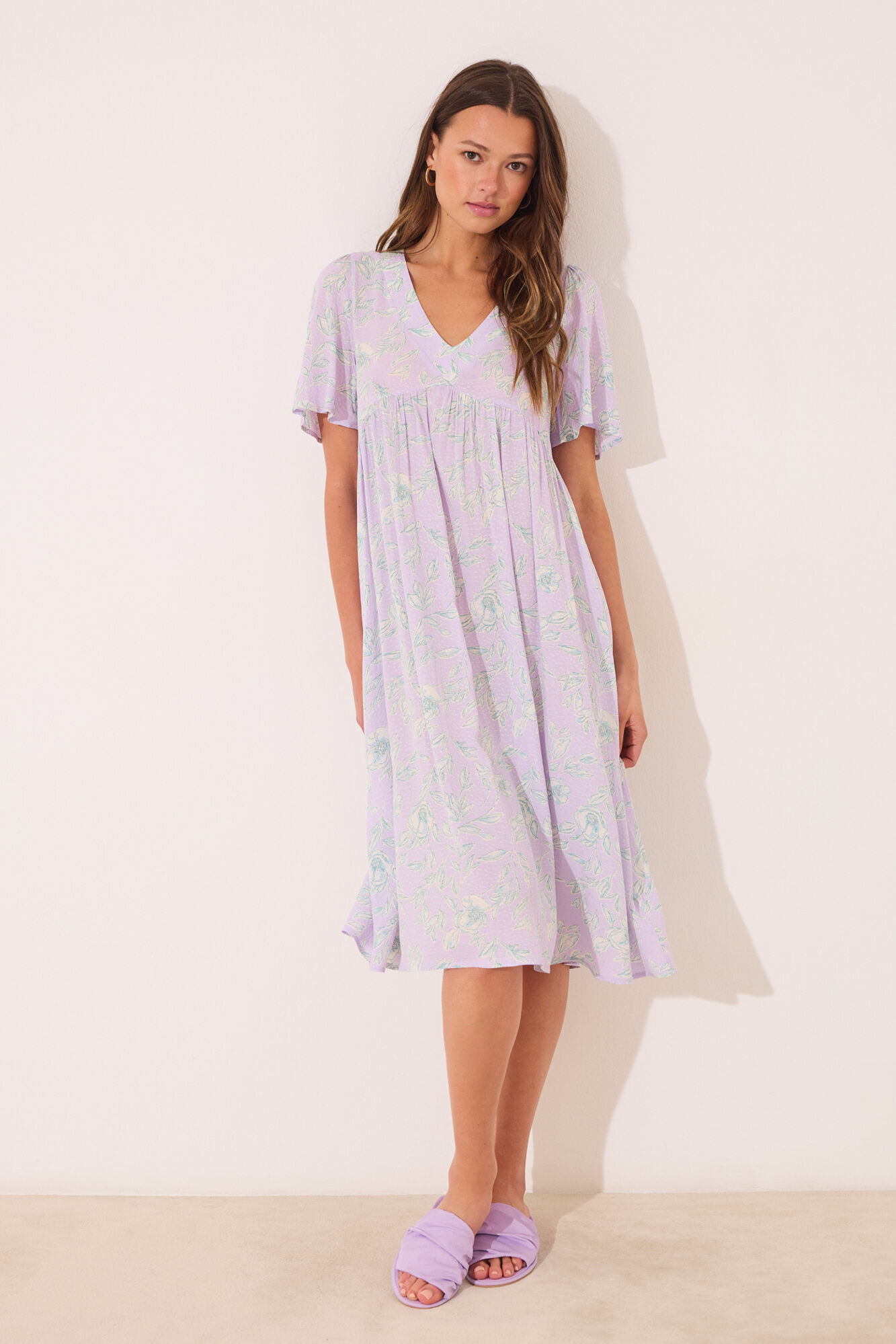 Women'secret Print Midi-Kleid aus Viskose