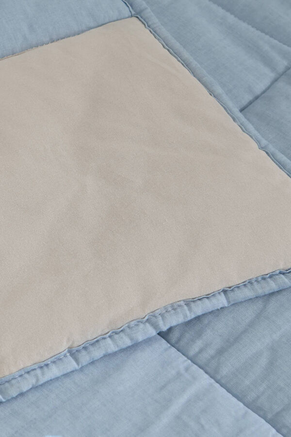 Womensecret Blue patchwork quilt. For an 80-90 cm bed. Plava