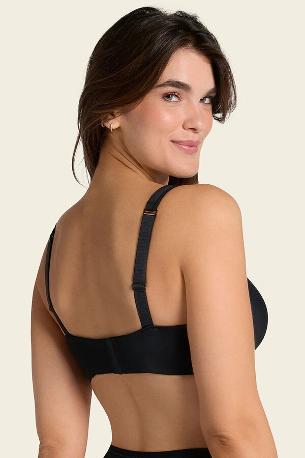 Leonisa Sujetador brastop con buen cubrimiento de sisa y espalda negro
