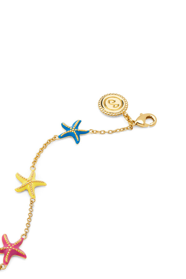 Singularu Starfish Enamel Colors Gold Plated Bracelet printed