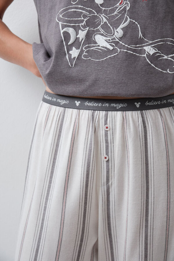 Women'secret Striped short sleeve Mickey pyjamas grey