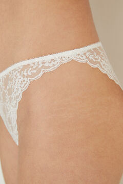 Womensecret Classic white lace panty white