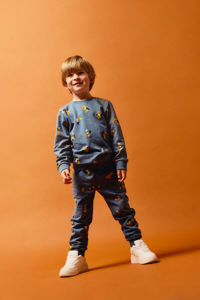 Womensecret Boy's geometric letter pants blue