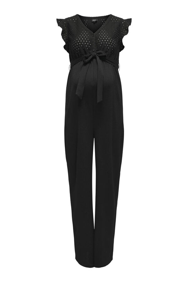 Womensecret Long lace maternity jumpsuit black