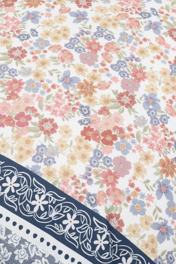 Womensecret Multicolour floral pillowcase 45 x 145 cm. white