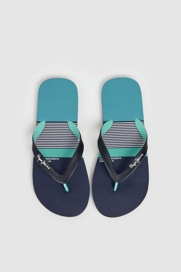 Pepe Jeans Multicoloured striped sandals grey