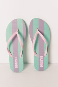 HI&BYE Green striped sandal