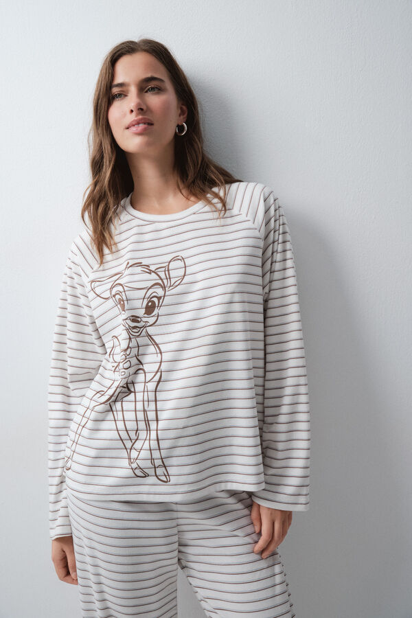 Women'secret Pyjama long polaire Bambi doux blanc