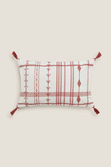 Womensecret Embroidered tassels cushion cover red