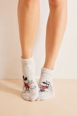 Womensecret Pakiranje od 3 para kratkih pamučnih čarapa Minnie&Mickey S uzorkom
