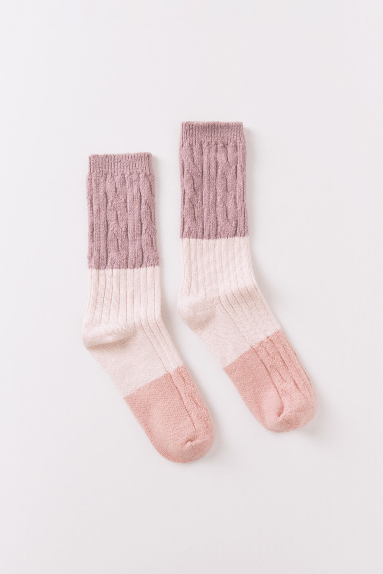 Women'secret Long pink mix texture socks