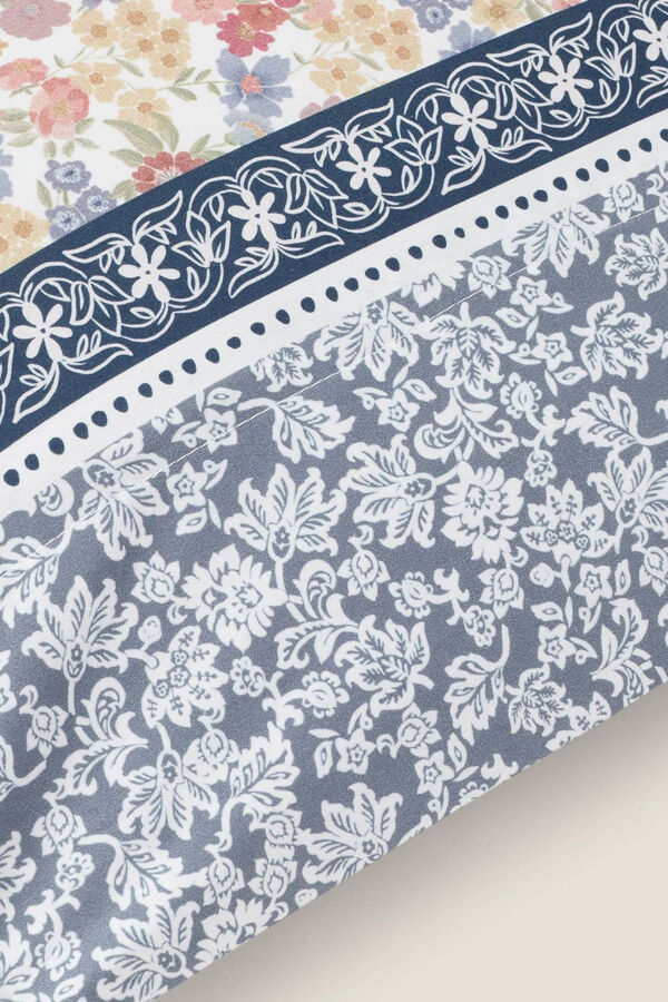 Womensecret Multicolour floral pillowcase 45 x 145 cm. blanc