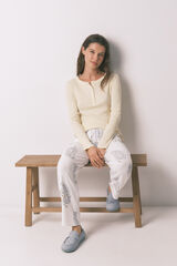 Women'secret Paisley print long trousers white