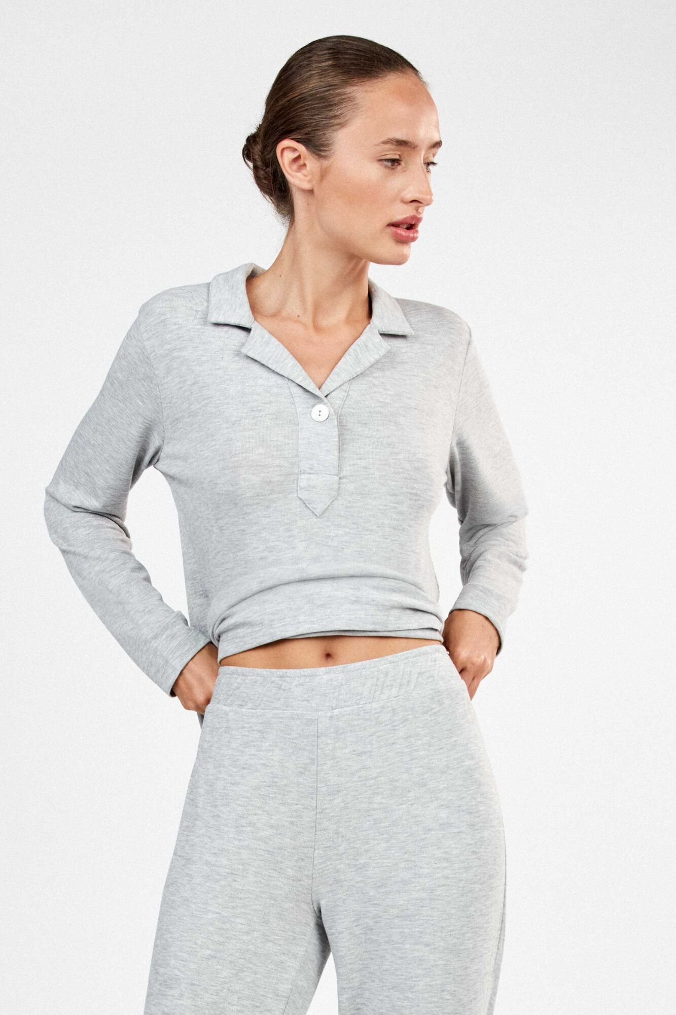 Gisela Langer Pyjama aus glattem Strick
