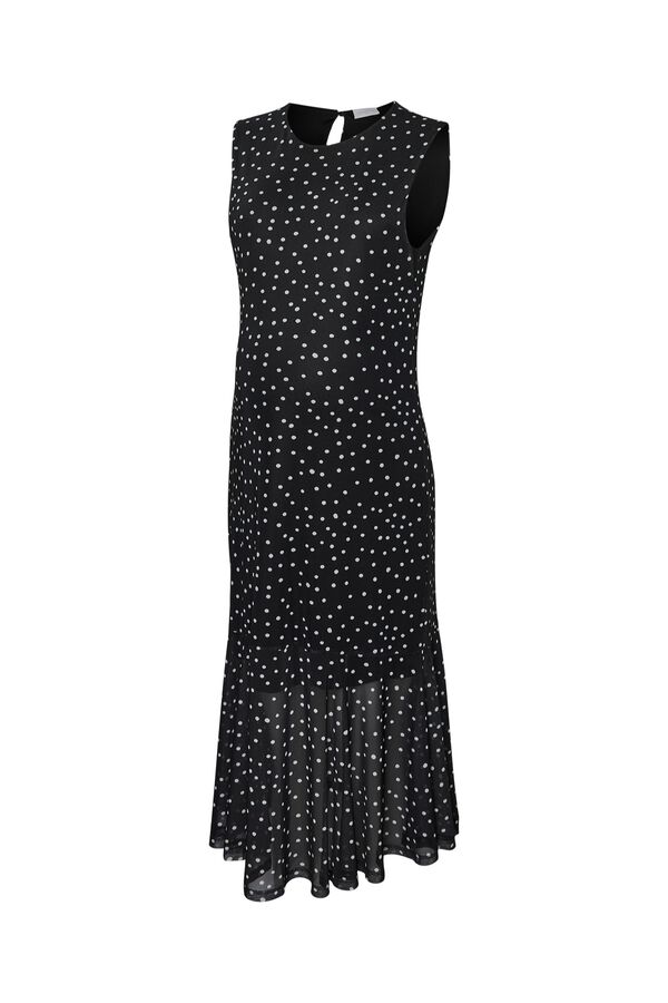 Mamalicious Midi-Kleid mit R&uuml;schen Maternity Schwarz