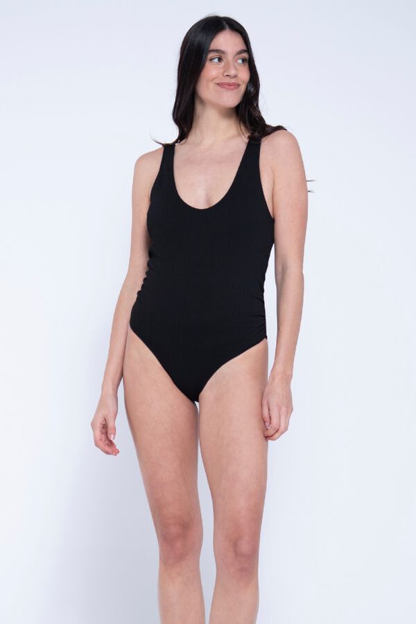 Ohma Textured maternity swimwear black