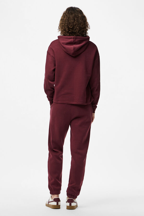 Pieces Basic hooded sweatshirt printed