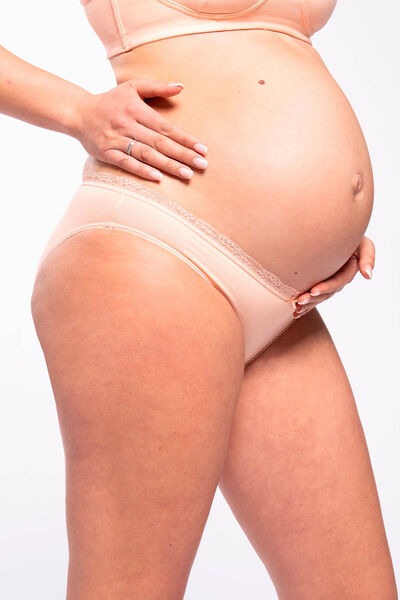 Womensecret Essential cotton maternity panty bordeaux