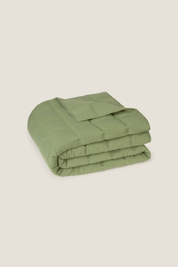 Textura Colcha de microfibra kaki