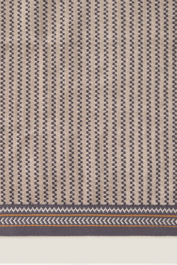 Textura Toalla rizo velour rayas gris
