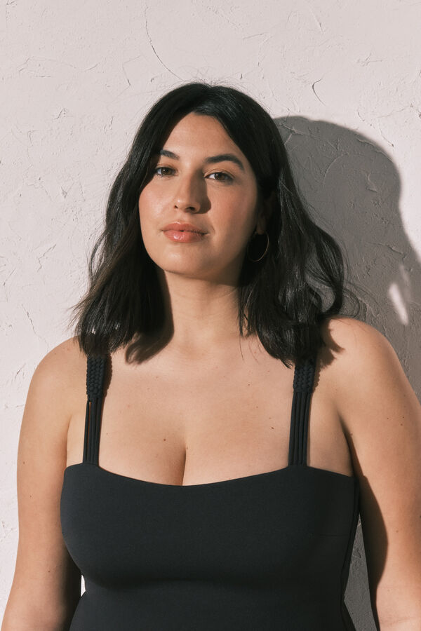 Women'secret Black shaping straight neckline swimwear black